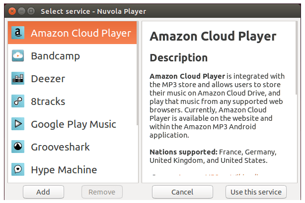 Amazon Web Playerを使用してLinuxで音楽を再生する