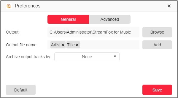 出力設定を行う | StreamFox All in One Converter ユーザーガイド