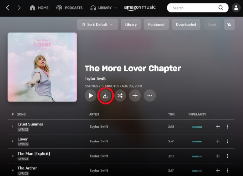 MacのAmazon MusicアプリでAmazon Music Unlimitedの曲やプレイリストをダウンロードする手順