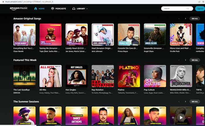Amazon Web Playerを使用してLinuxで音楽を再生する