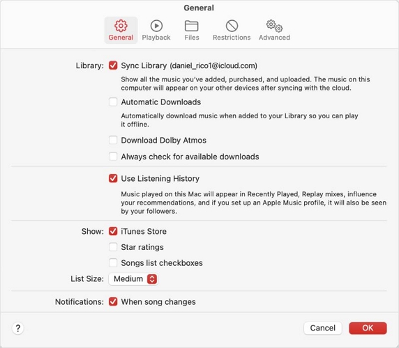 OKを選択 | Apple Musicのダウンロード制限