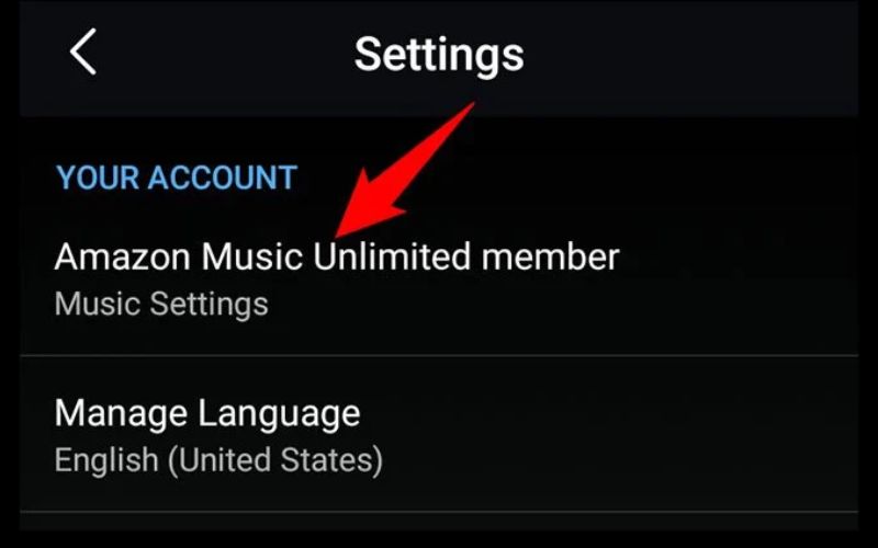 音楽設定を選択 | Amazon Music Unlimitedをキャンセル