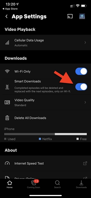 スマートダウンロード	 | netflix ダウンロード 保存 先