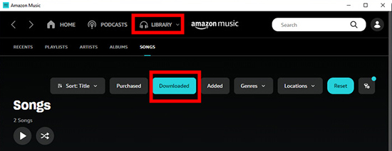 削除を選択 | Amazon Musicからすべてのダウンロードを削除