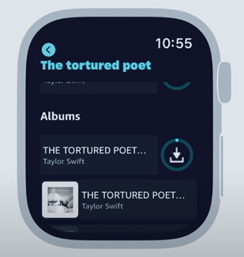 iPhone なしで Amazon Music Apple Watch を再生する手順の画像