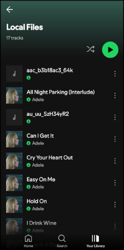 Spotify Android のローカル ファイル セクション | Spotify でローカル ファイルをダウンロードする