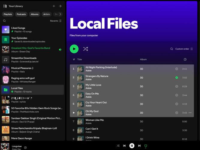Ctrl キーを押す | Spotify でローカル ファイルをダウンロード