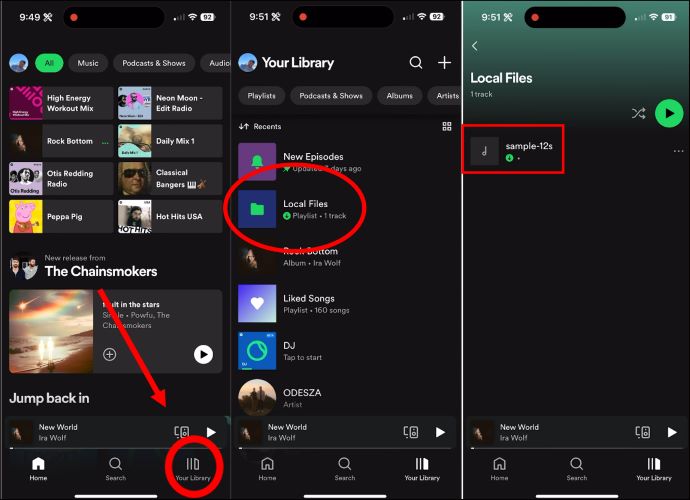 ローカルファイルを選択 | Spotify でローカルファイルをダウンロード