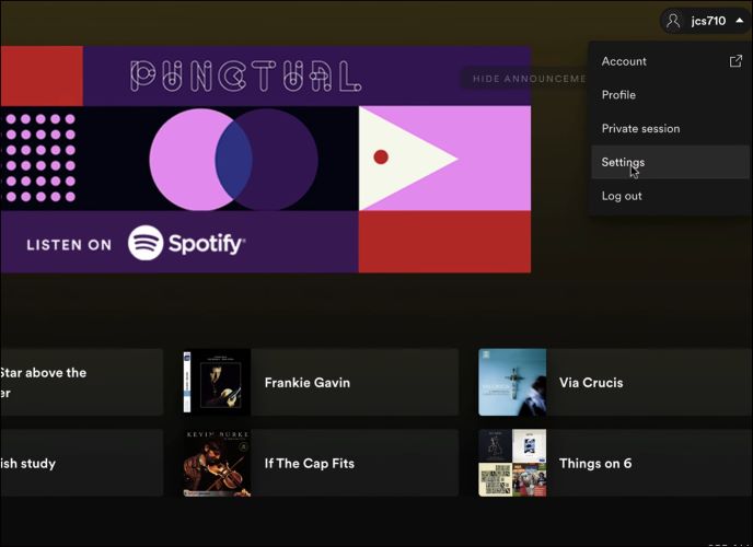 Spotifyで設定 | ローカルファイルをダウンロードを選択