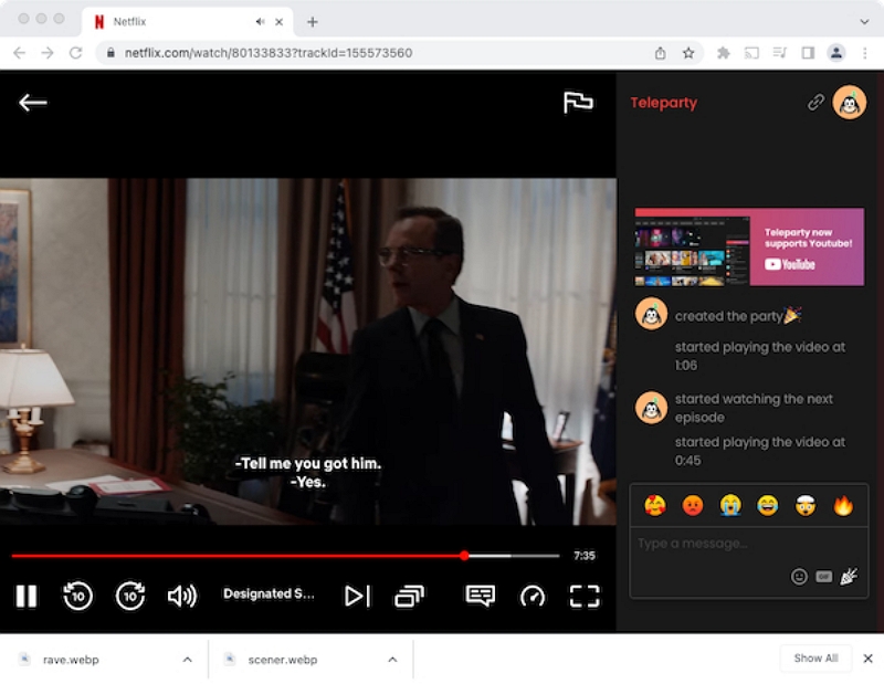 会議に参加した | Netflix party