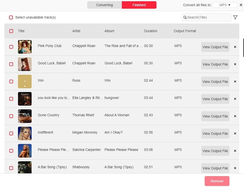 Amazon Musicでダウンロードして曲をプレビューする画像