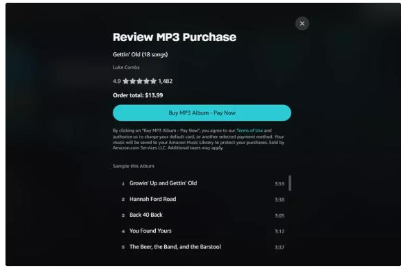 保存をクリック | Amazon Musicをローカルコンピュータと携帯電話にダウンロード