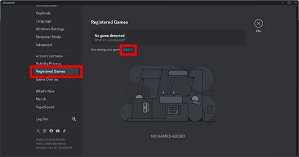 登録済みのゲーム | DiscordでNetflixをストリーミング配信する