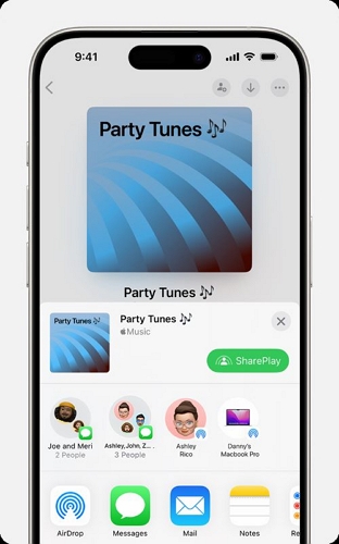 共有オプションを選択 | Apple Music ライブラリを共有