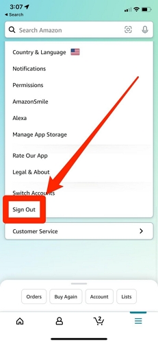 サインアウトをタップ | Amazon Musicからすべてのダウンロードを削除
