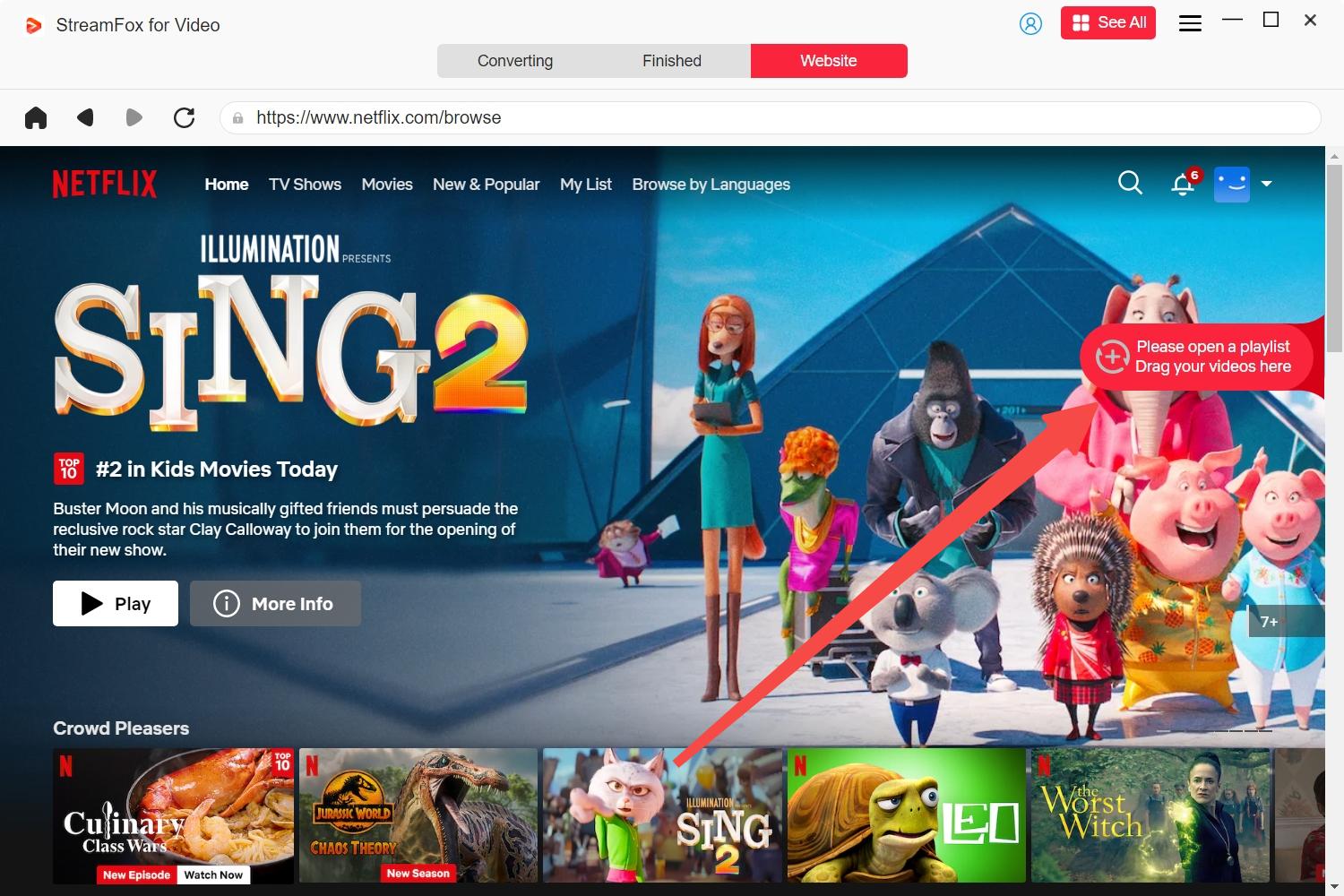 ウェブサイトに切り替える | ファイヤースティックでNetflixを見る