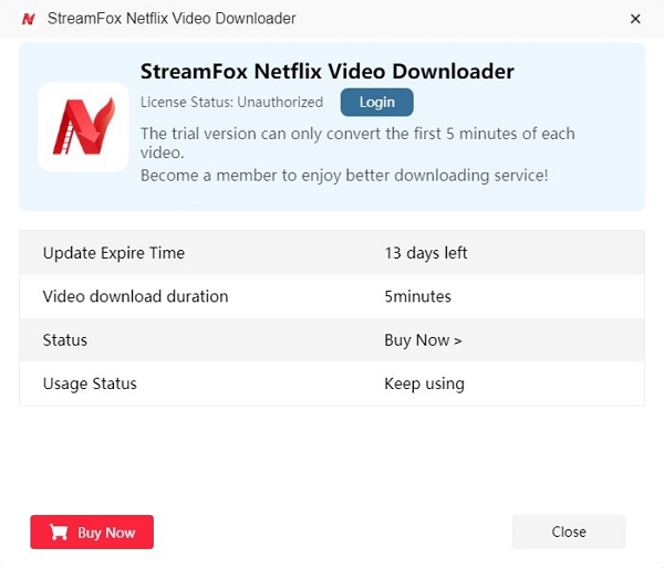 無料トライアル | streamfox netflix ビデオ ダウンローダー ユーザー ガイド