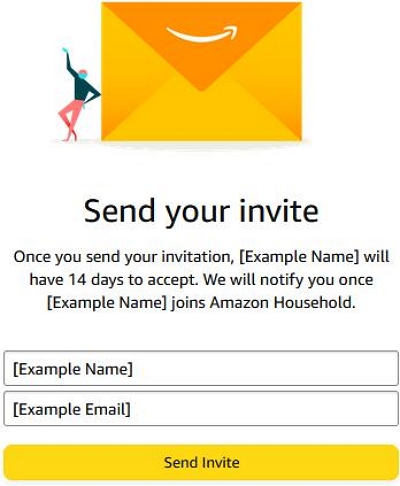 招待を送信 | ダウンロードしたAmazonプライムビデオを共有できますか