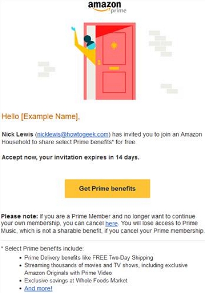 招待を承諾する | ダウンロードしたAmazonプライムビデオを共有できますか