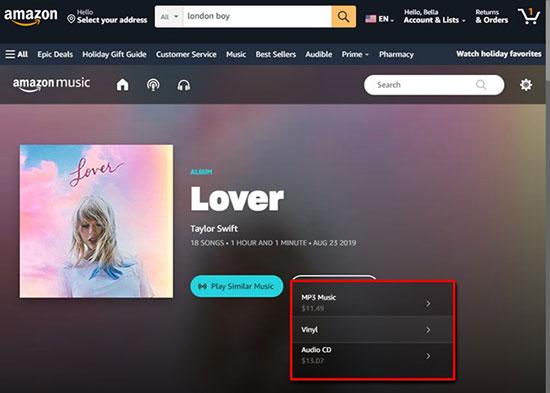 MP3音楽を選択 | Amazon MusicをMP3に変換する