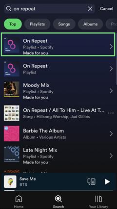 「Made for You」をタップ | Spotifyのリピートプレイリストを見つけて保存