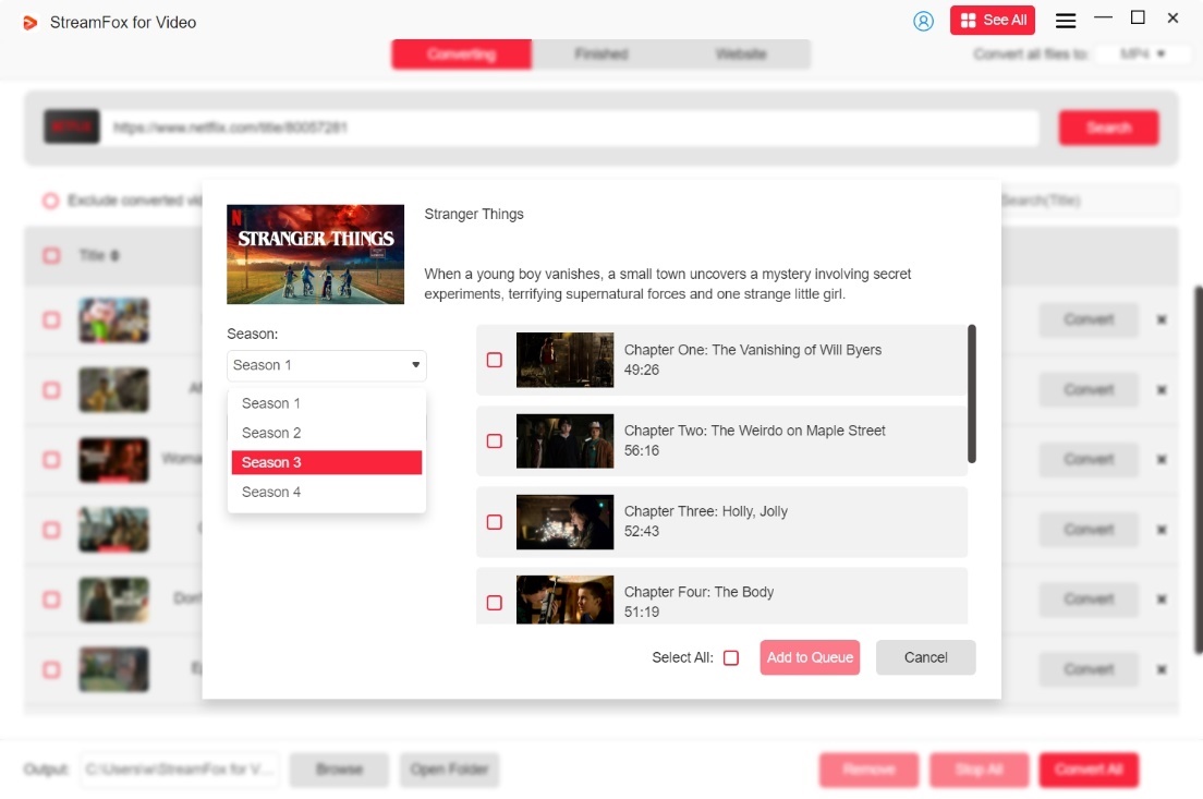ダウンロード リストに追加 | ビデオ用 streamfox ユーザー ガイド