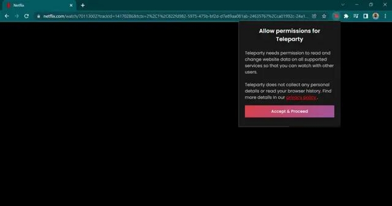 プロンプトが表示されたら許可する | 一緒に Netflix を見る